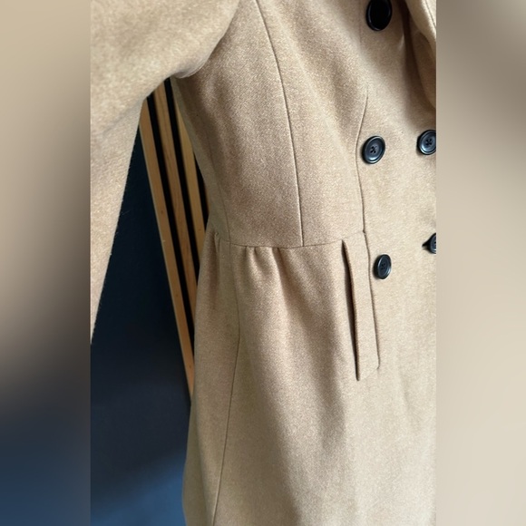 Banana Republic Wool Coat • Medium Tall • 38” Long Classic Winter Overcoat - Picture 4 of 7